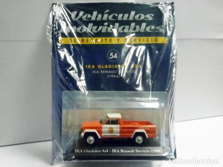 Coches a escala: IKA GLADIATOR 4X4 RENAULT SERVICIO 1964 - SALVAT ARGENTINA ESCALA 1:43 COCHE SERVICE PICKUP JEEP