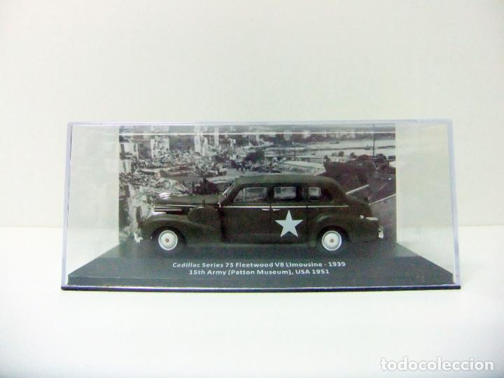 Carros em escala: CADILLAC SERIES 75 FLEETWOOD V8 LIMOUSINE 1939 PATTON MUSEUM USA 1951 - ALTAYA ESCALA 1:43 COCHE