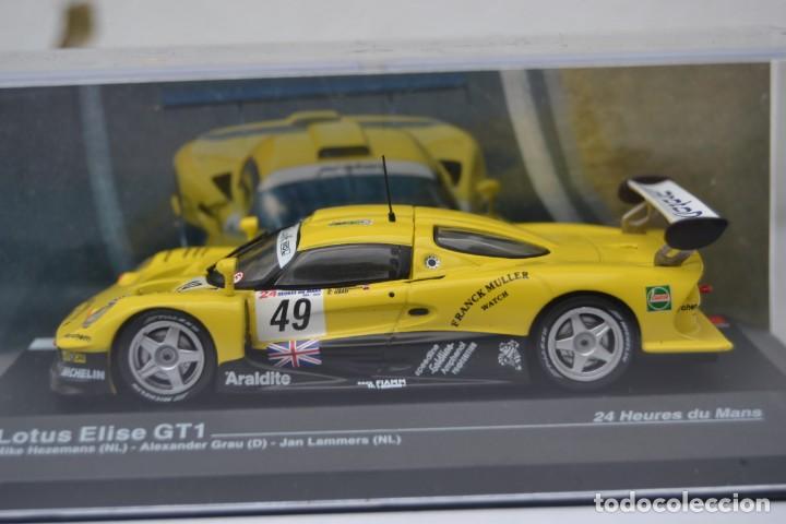 Voitures &agrave; l'&eacute;chelle: 1:43 ALTAYA LOTUS ELISE GT1 24 HEURES DU MANS MIKE HEZEMANS ALEXANDER GRAU