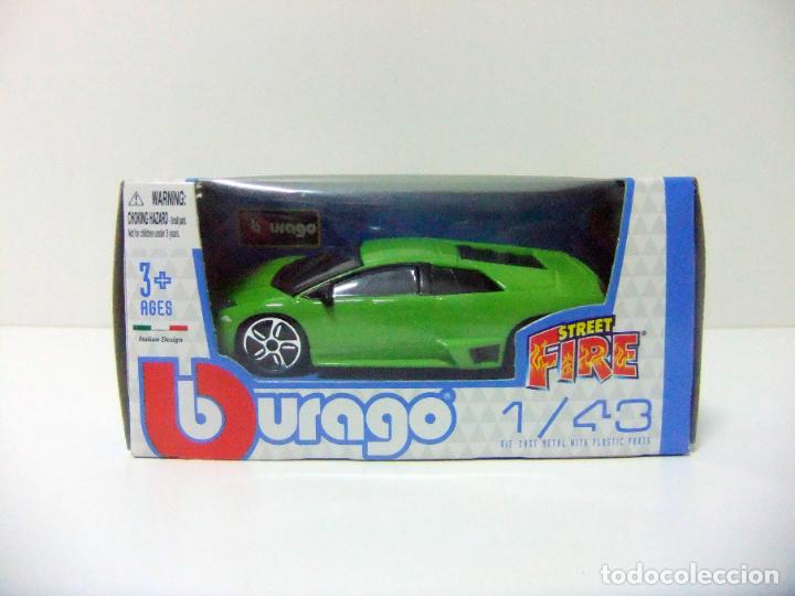 Coches a escala: LAMBORGHINI MURCI&Eacute;LAGO LP640 - BURAGO BBURAGO STREET FIRE ESCALA 1:43 - COCHE SUPERDEPORTIVO LUJO