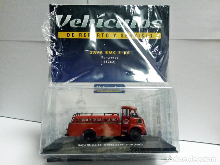 Voitures &agrave; l'&eacute;chelle: SAVA BMC S-66 BOMBEROS DE TERUEL 1962 SALVAT 1:43 CAMI&Oacute;N PARQUE M&Oacute;VIL SERVICIO RIEGOS E INCENDIOS