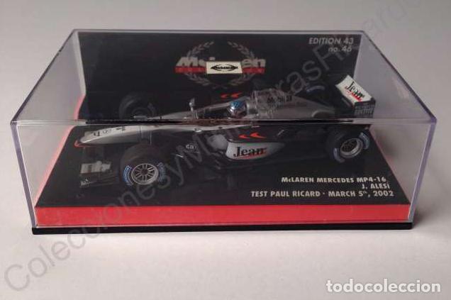 Miniature F1 McLaren Mercedes MP4-16 Jean Alesi Test Paul Ricard 2002, échelle 1/43 Minichamps