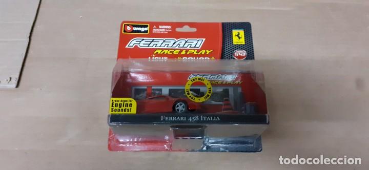 Voitures &agrave; l'&eacute;chelle: BLISTER BBURAGO FERRARI 458 ITALIA 1/43 ENGNE SOUNDS . NUEVO EN CAJA