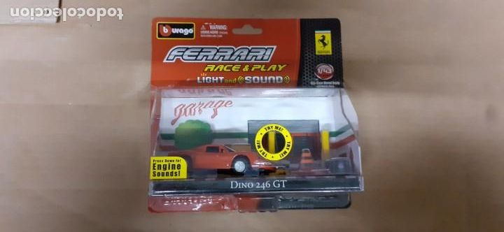 Voitures &agrave; l'&eacute;chelle: BLISTER BBURAGO FERRARI DINO 246 GT 1/43 ENGNE SOUNDS . NUEVO EN CAJA