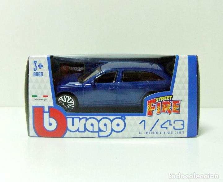 Model Cars: AUDI A6 AVANT - BURAGO BBURAGO STREET FIRE ESCALA 1:43 - COCHE AZUL TOY CAR BREAK FAMILIAR TOY CAR