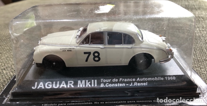 Coches a escala: Coche replica miniatura Jaguar MkII. Tour de France Automobile 1960. B. Consten-J.Renel. Escala 1/43