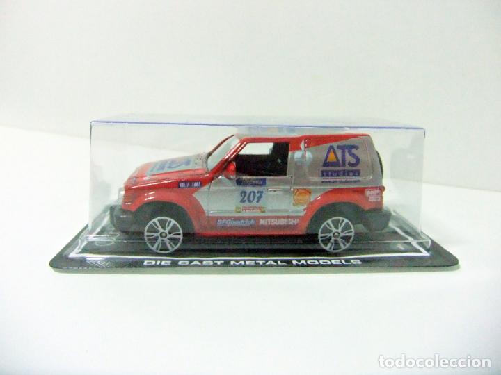 Coches a escala: MITSUBISHI PAJERO MONTERO ATS STUDIOS #207 GUISVAL ESCALA 1:43 COCHE RALLYE RALLY 4X4 TELEF&Oacute;NICA