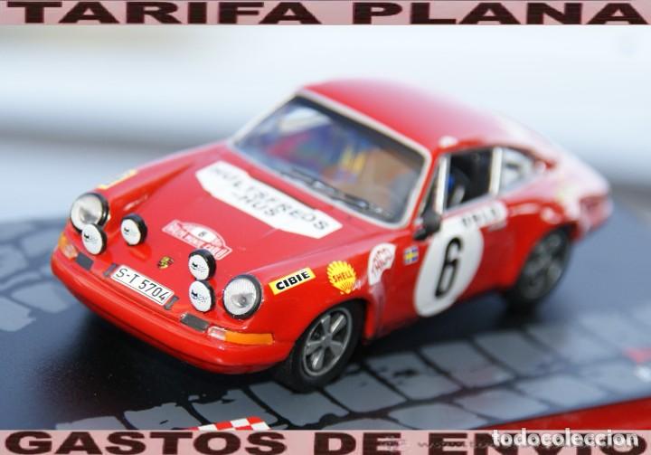 Coches a escala: PORSCHE 911S RALLYE DE MONTECARLO 1970 B.WALDEGARD - L.HELMER ESCALA 1:43 ALTAYA EN CAJA