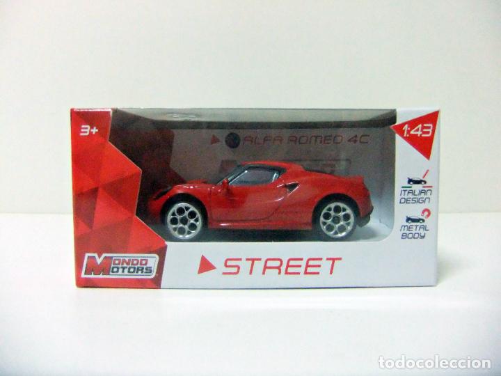 Auto in scala: ALFA ROMEO 4C - MONDO MOTORS STREET ESCALA 1:43 - COCHE COUP&Eacute; 4 C ROJO RED TOY CAR ITALIAN DESIGN
