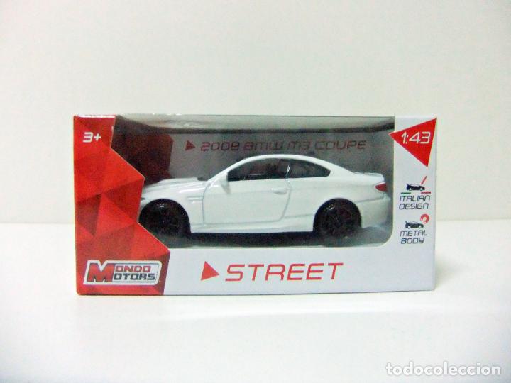 Coches a escala: 2008 BMW M3 COUP&Eacute; - MONDO MOTORS STREET ESCALA 1:43 - COCHE DEPORTIVO &acute;08 BLANCO WHITE TOY CAR