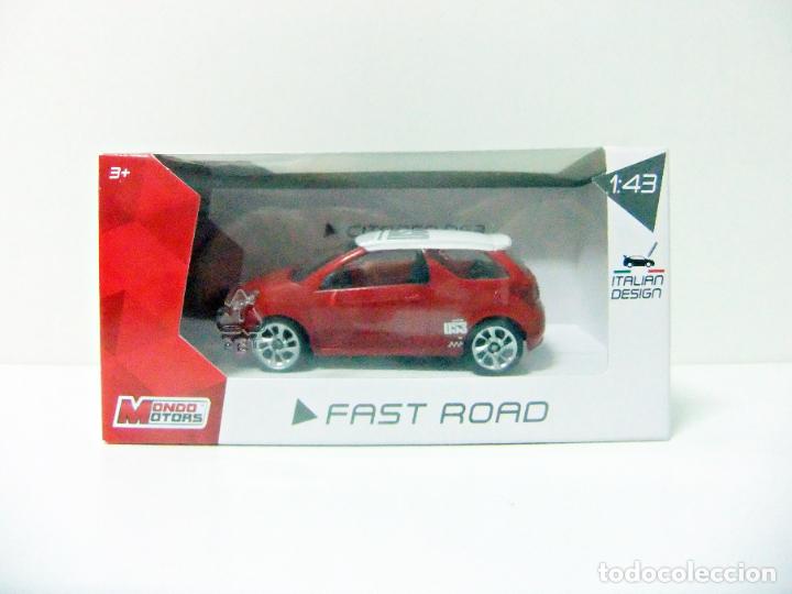 Coches a escala: CITROEN DS3 - MONDO MOTORS FAST ROAD ESCALA 1:43 - COCHE AUTO JUGUETE ROJO TOY RACING CAR RED DS 3
