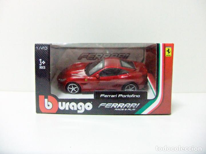 Coches a escala: FERRARI PORTOFINO - BURAGO BBURAGO RACE & PLAY ESCALA 1:43 - JUGUETE COCHE TOY CAR AUTO ITALIA