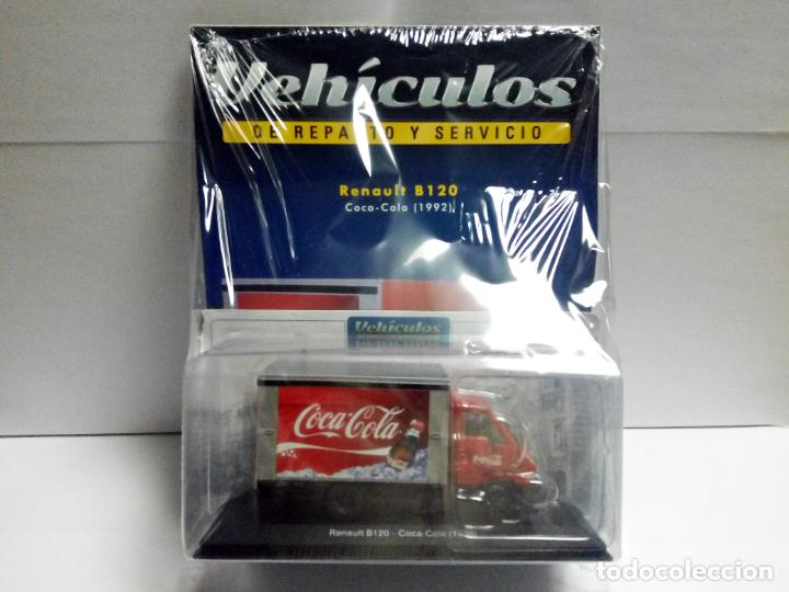 Auto in scala: RENAULT B120 COCA-COLA 1999 SALVAT 1:43 FURGONETA CAMI&Oacute;N REPARTO B 120 MATR&Iacute;CULA ISLAS BALEARES 1992