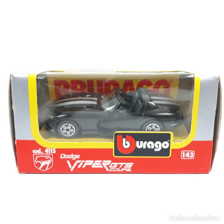 Model Cars: COCHE CAR AUTO DODGE VIPER GTS COUPE NEGRO COD 4115 BURAGO