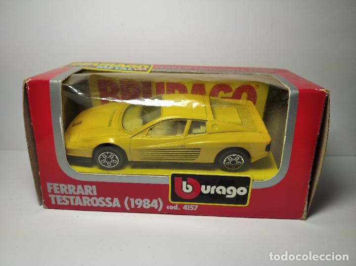 Coches a escala: FERRARI TESTAROSSA DE BBURAGO BURAGO 1,43 NUEVO EN SU CAJA