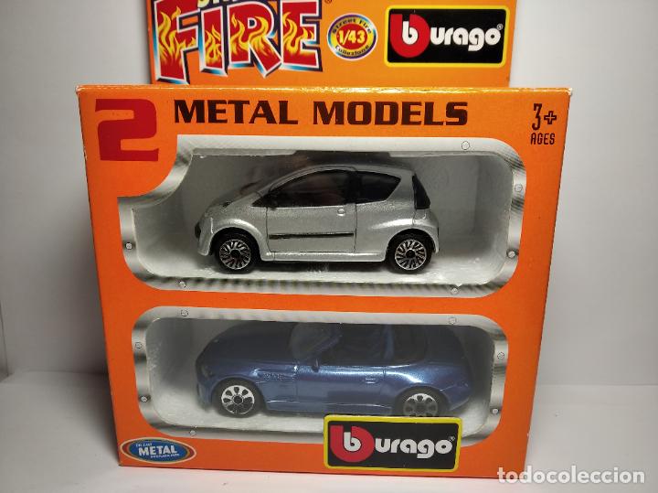 Coches a escala: LOTE DE COCHES SET CITROEN C1 BMW Z3 BBURAGO BURAGO 1,43 NUEVOS EN SU CAJA