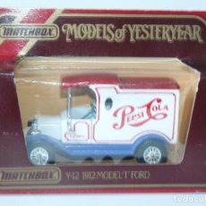 Coches a escala: 501- MATCHBOX FURGONETA Y-12 1912 MODEL T FOR PEPSI COLA MODELS OF YESTERDAY 1/43 DIE-CAST CAR 1:43. Lote 343279658