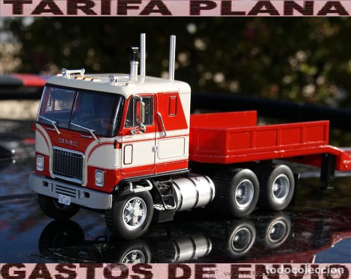 Coches a escala: CAMION AMERICANO GMC Astro 95 (1970) - G&oacute;ndola 3 ejes ESCALA 1:43 DE ALTAYA EN SU CAJA
