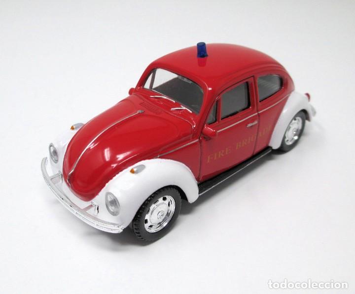 Coches a escala: Volkswagen Beetle Bomberos - Escala 1/43 de Welly