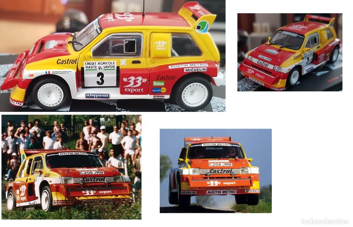 Voitures &agrave; l'&eacute;chelle: MG METRO 6R4. DIDIER AURIOL. BERNARD OCCELLI. RALLY MONT BLANC 1986, 1/43. IXO