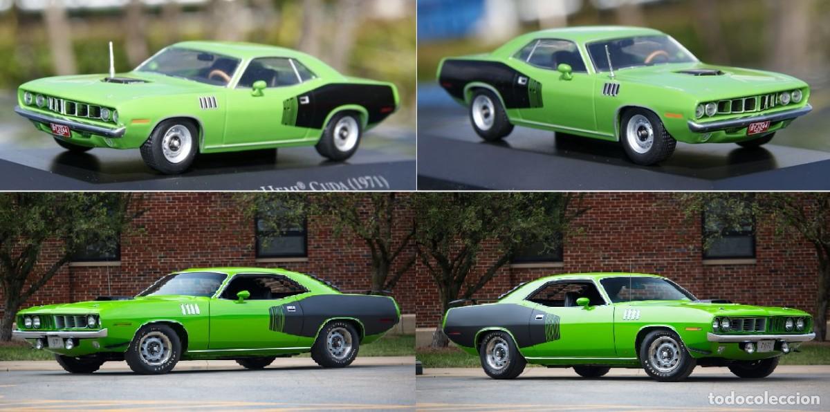 Auto in scala: PLYMOUTH HEMI CUDA (1971), 1/43. IXO