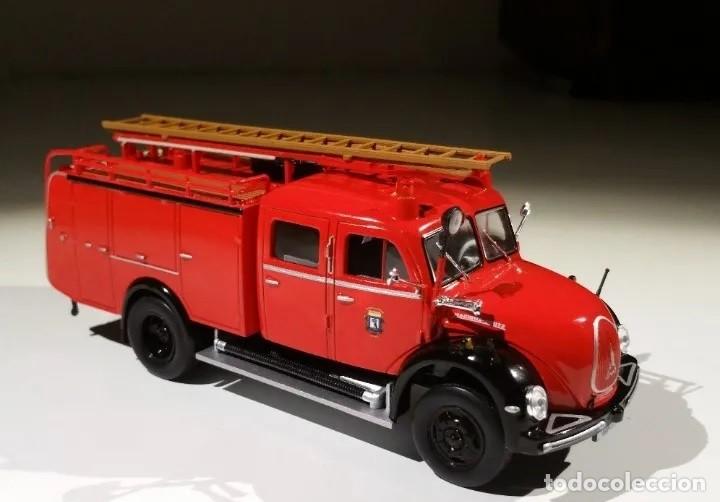 Auto in scala: TRUCK CAMI&Oacute;N BOMBEROS MAGIRUS-DEUTZ. BOMBEROS MADRID. DIECAST. 1/43. IXO