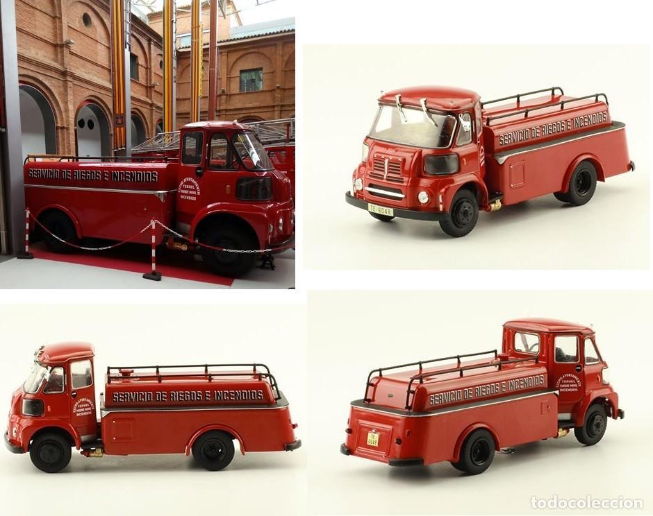 Auto in scala: CAMI&Oacute;N BOMBEROS FIRE TRUCK SAVA BMC S-66 BOMBEROS TERUEL CITY (1962). DIECAST. 1/43. IXO