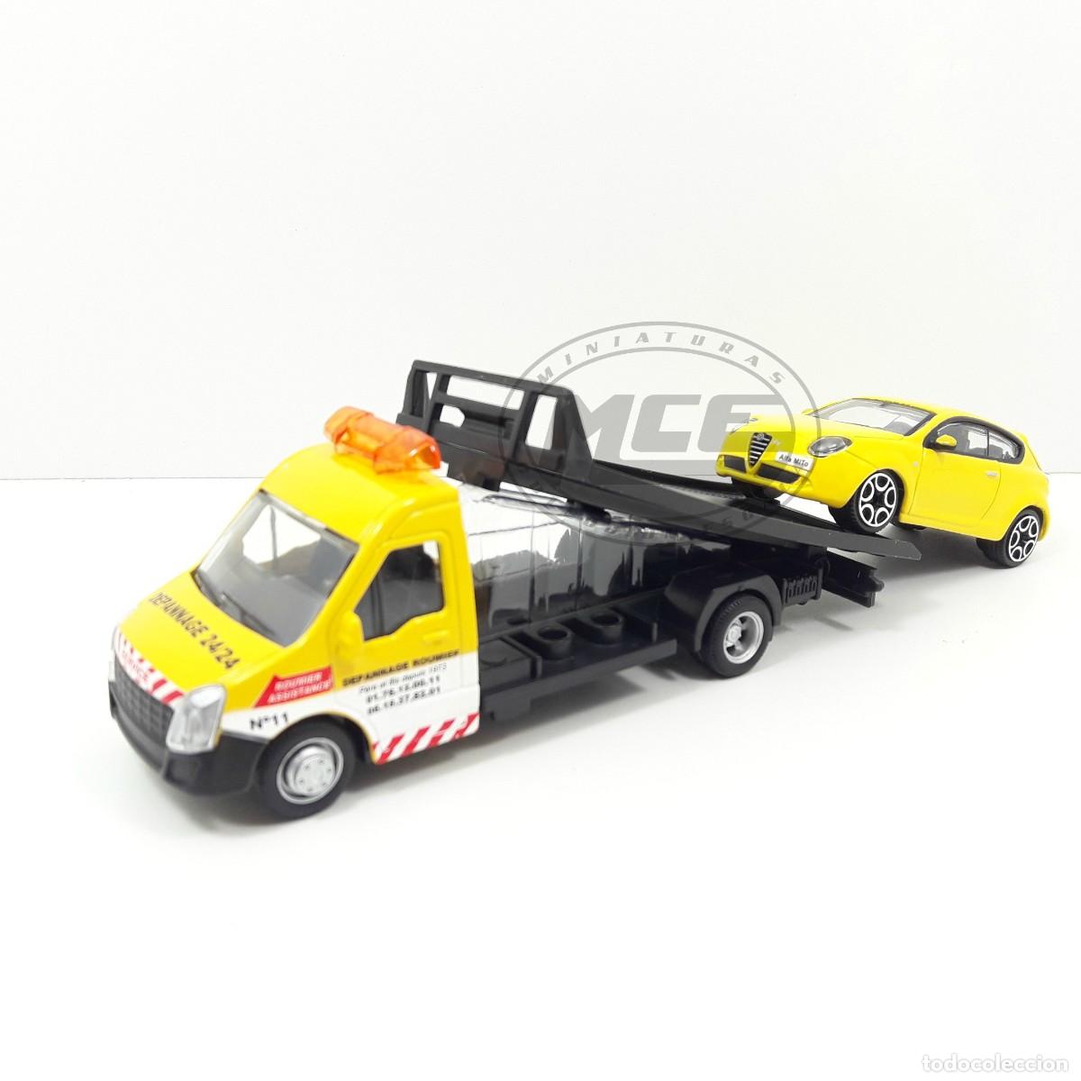 Model Cars: 1/43 IVECO DAILY AMARILLO ASISTENCIA GRUA + ALFA ROMEO AMARILLO BURAGO