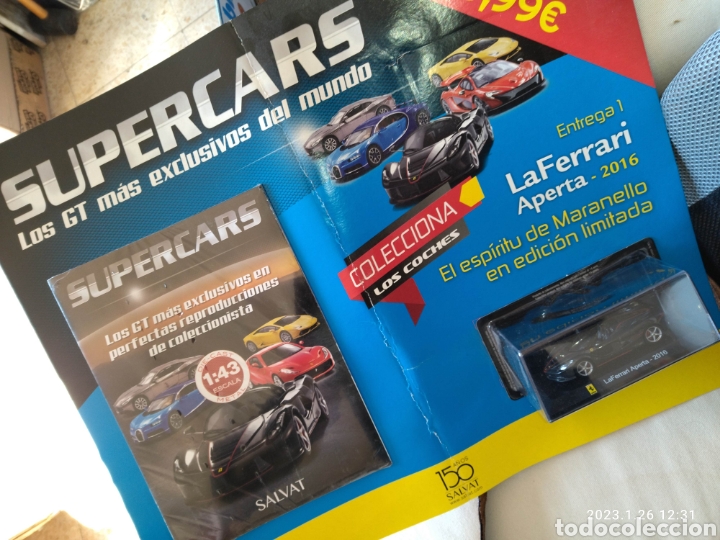 Auto in scala: SALVAT 2019 coche deportivo SUPERCARS #1 LA FERRARI APERTA 2016 en cart&oacute;n original fasc&iacute;culo nuevo