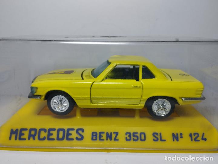 Model Cars: MERCEDES 350 SL AMARILLO JOAL N&ordm; 124 NUEVO EN SU CAJA