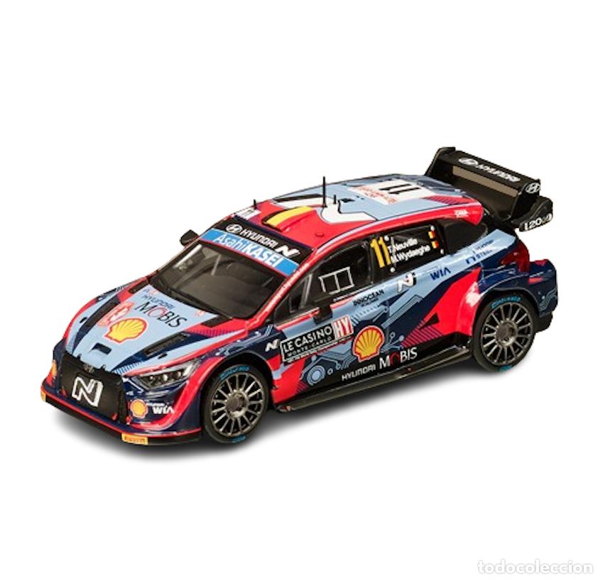 Coches a escala: Hyundai i20 N Rally1 - Rally de Montecarlo, 2022 - T. Neuville (Escala 1:43) Vencedores de Rallyes