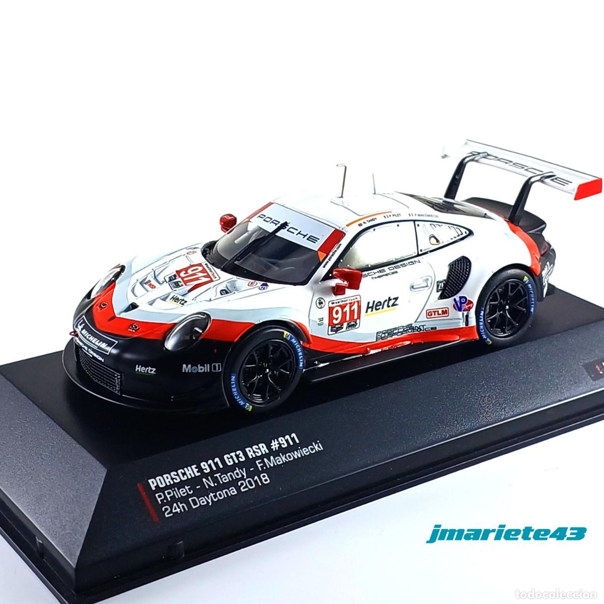 Auto in scala: Porsche 911 GT3 RSR #911 Pilet - Tandy - Makowiecki Daytona 24h 2018 1:43 IXO