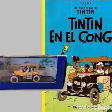 Coches a escala: LOTE: FORD T DE TINTÍN EN EL CONGO (PLANETA DEAGOSTINI, 2004) + TINTÍN EN EL CONGO (JUVENTUD, 2015)