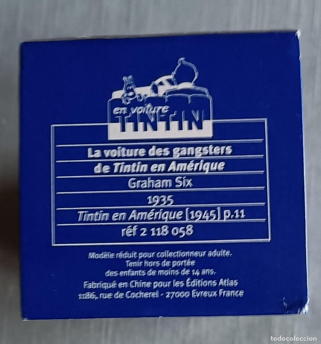 Voiture TINTIN Atlas réf. 058. La voiture des gangsters de Tintin en  Amérique.