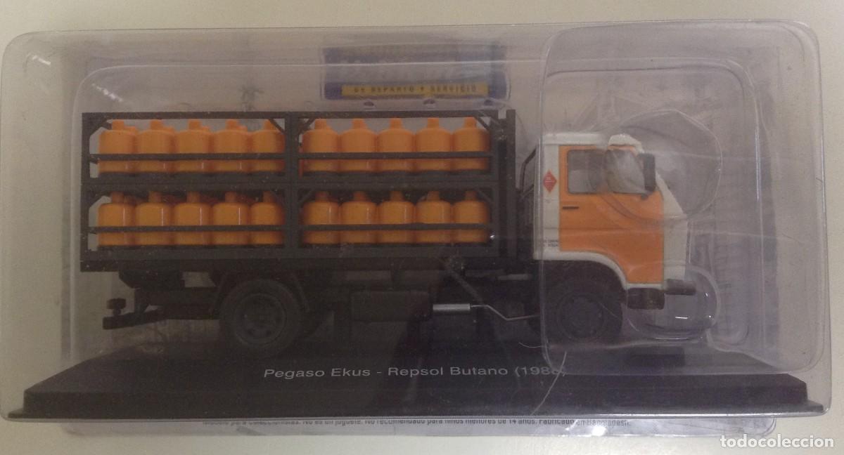 Model Cars: COLECCION VEHICULOS DE REPARTO Y SERVICIO: PEGASO EKUS - REPSOL BUTANO 1988- 1:43 *SALVAT*