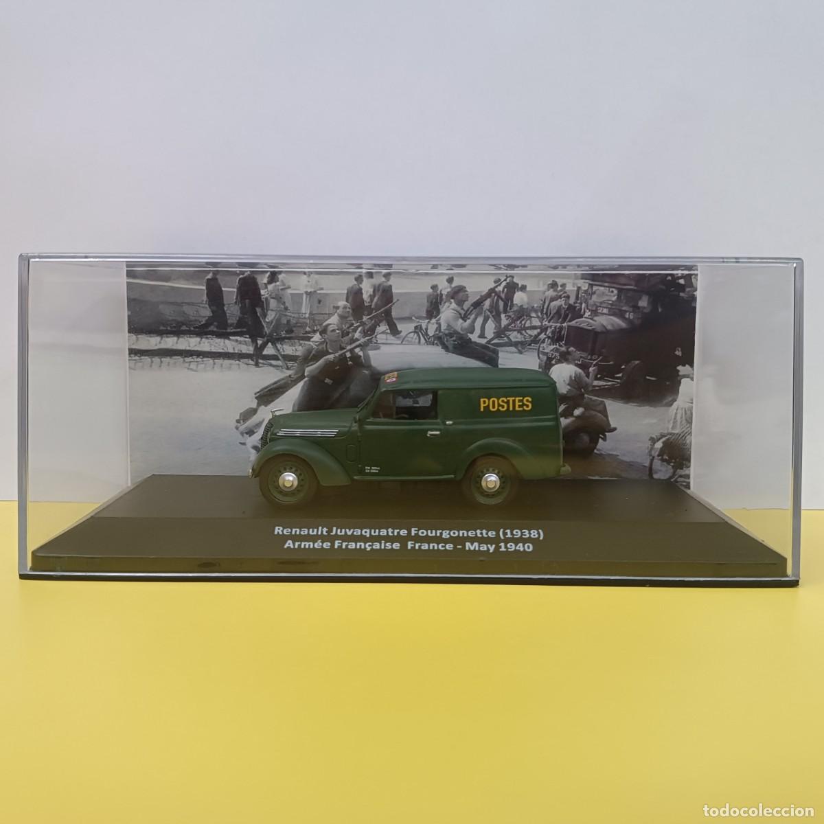 Model Cars: RENAULT JUVAQUATRE FOURGONETTE (1938)- COCHES MILITARES DE LA SEGUNDA GUERRA MUNDIAL - EN CAJA