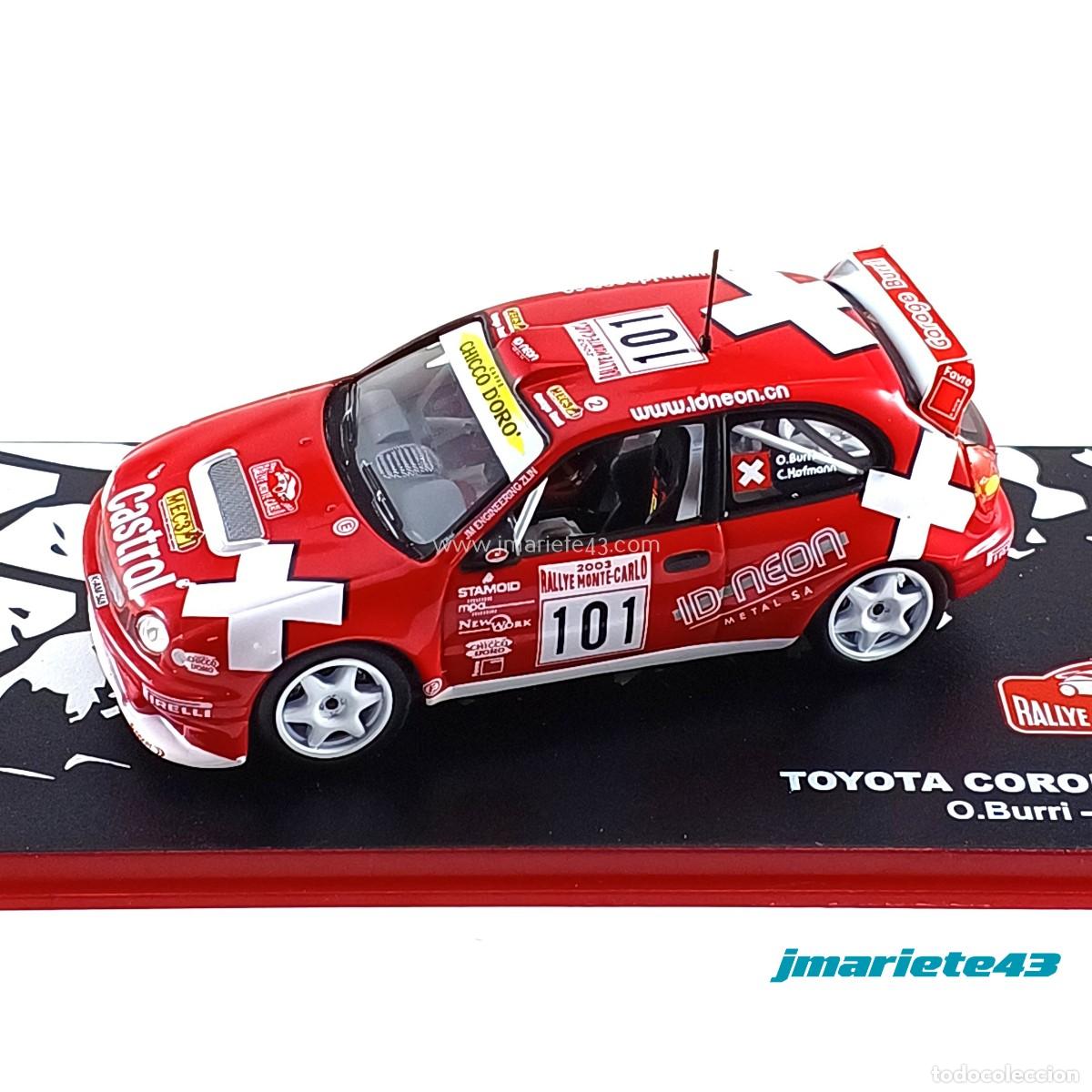 Carros em escala: Toyota Corolla WRC #101 O. Burri - C. Hofmann MonteCarlo 2003 1:43