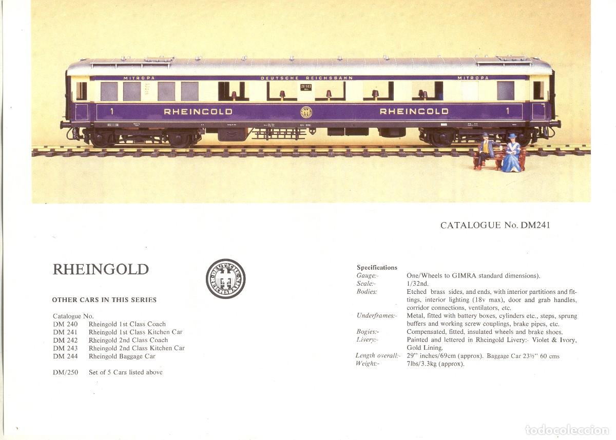 Voitures &agrave; l'&eacute;chelle: cat&agrave;logo J&M MODELS 1990 Informationsblatt 1/32 RHEINGOLD DR - en ingl&eacute;s
