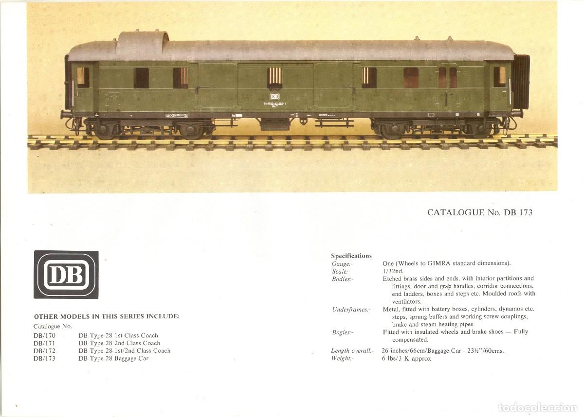 Voitures &agrave; l'&eacute;chelle: cat&agrave;logo J&M MODELS 1990 Informationsblatt 1/32 DB COACHES - en ingl&eacute;s