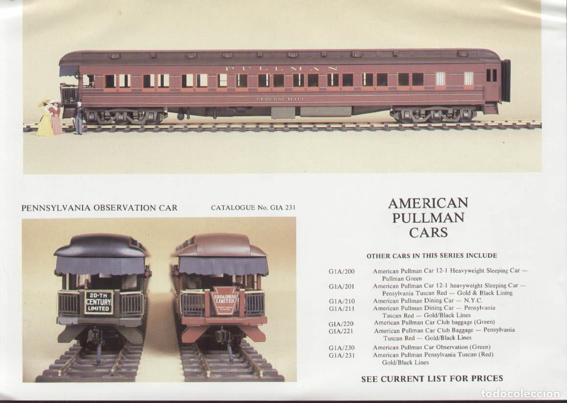 Model Cars: cat&agrave;logo J&M MODELS 1990 Informationsblatt 1/32 American Pullman Cars - en ingl&eacute;s