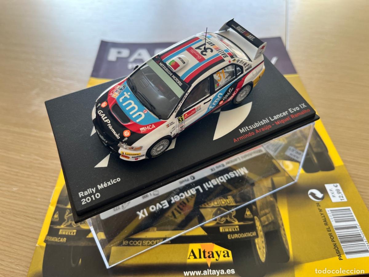Coches a escala: MITSUBISHI LANCER EVO IX ARMINDO ARAUJO-MIGUEL RAMALHO 1:43 ALTAYA RALLYE MEXICO 2010 + FASCICULO Cr