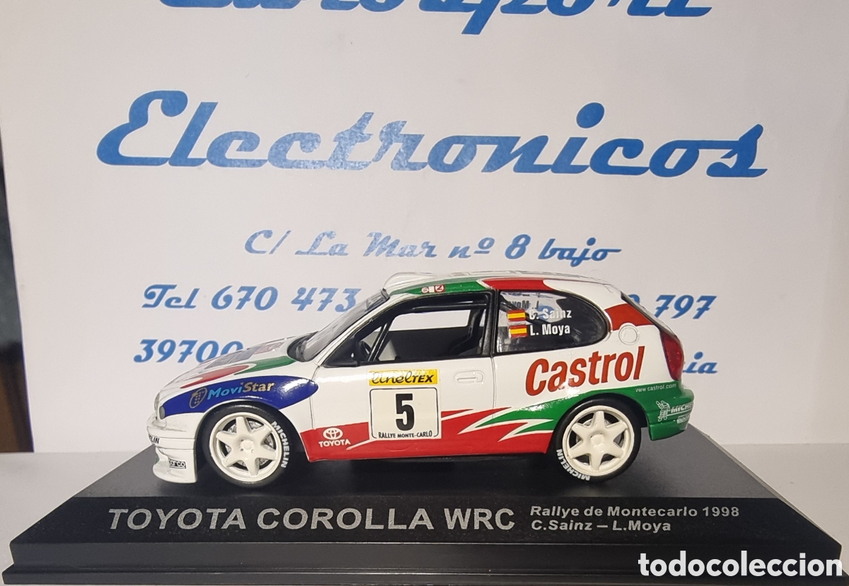 Carros em escala: Toyota Corolla WRC C. Sainz Montecarlo escala 1/43