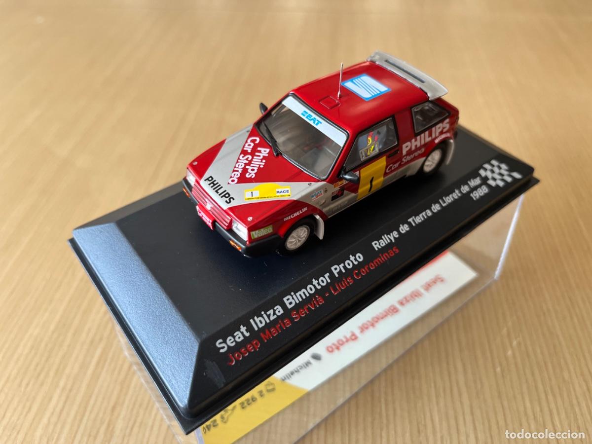 Auto in scala: SEAT IBIZA BIMOTOR PROTO RALLYE DE TIERRA DE LLORET DE MAR 1988 JOSEP MARIA SERVIA-LLUIS COROMI 1:43