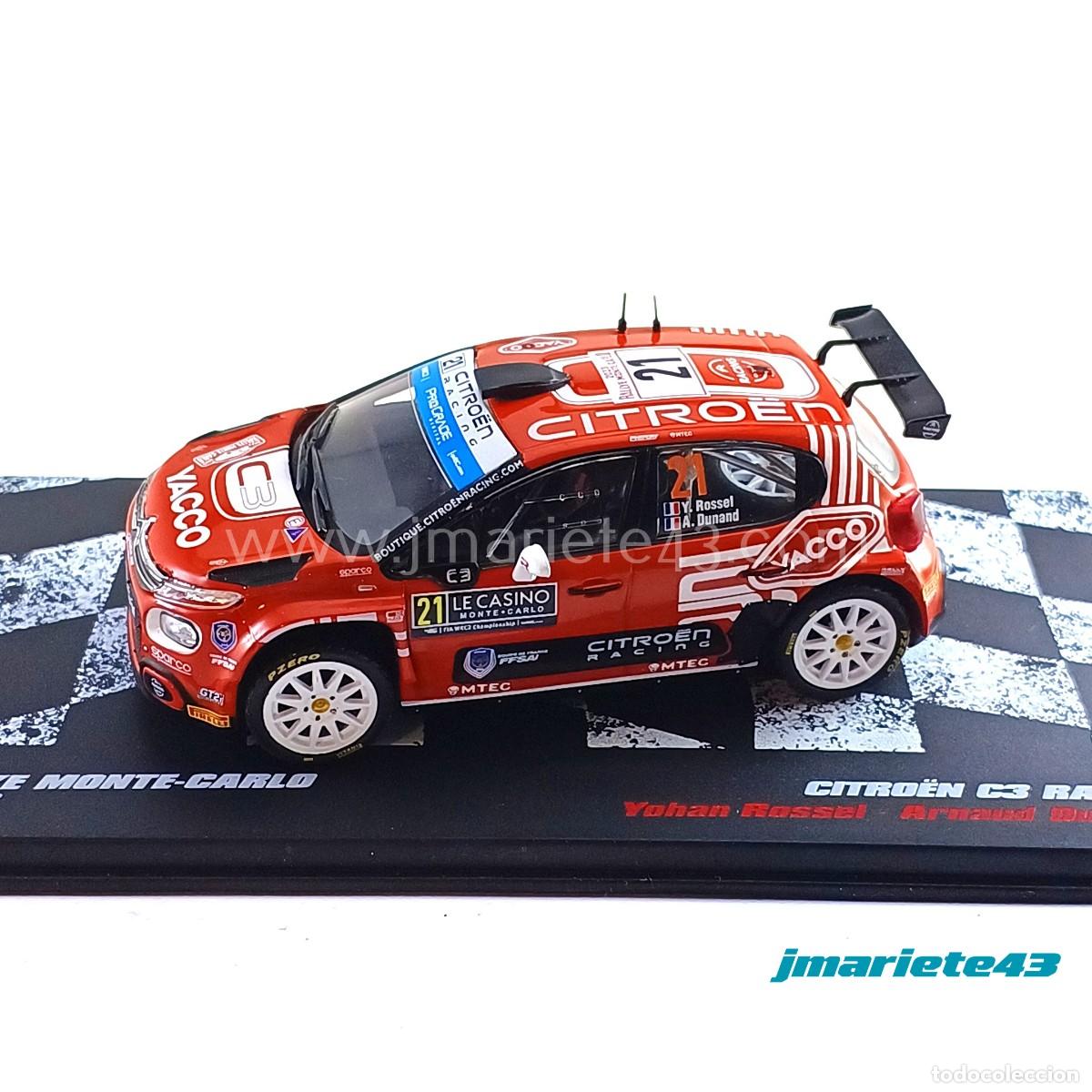 Coches a escala: Citr&ouml;en C3 Rally 2 #21 Y. Rossel &ndash; A. Dunand Montecarlo 2023 1:43