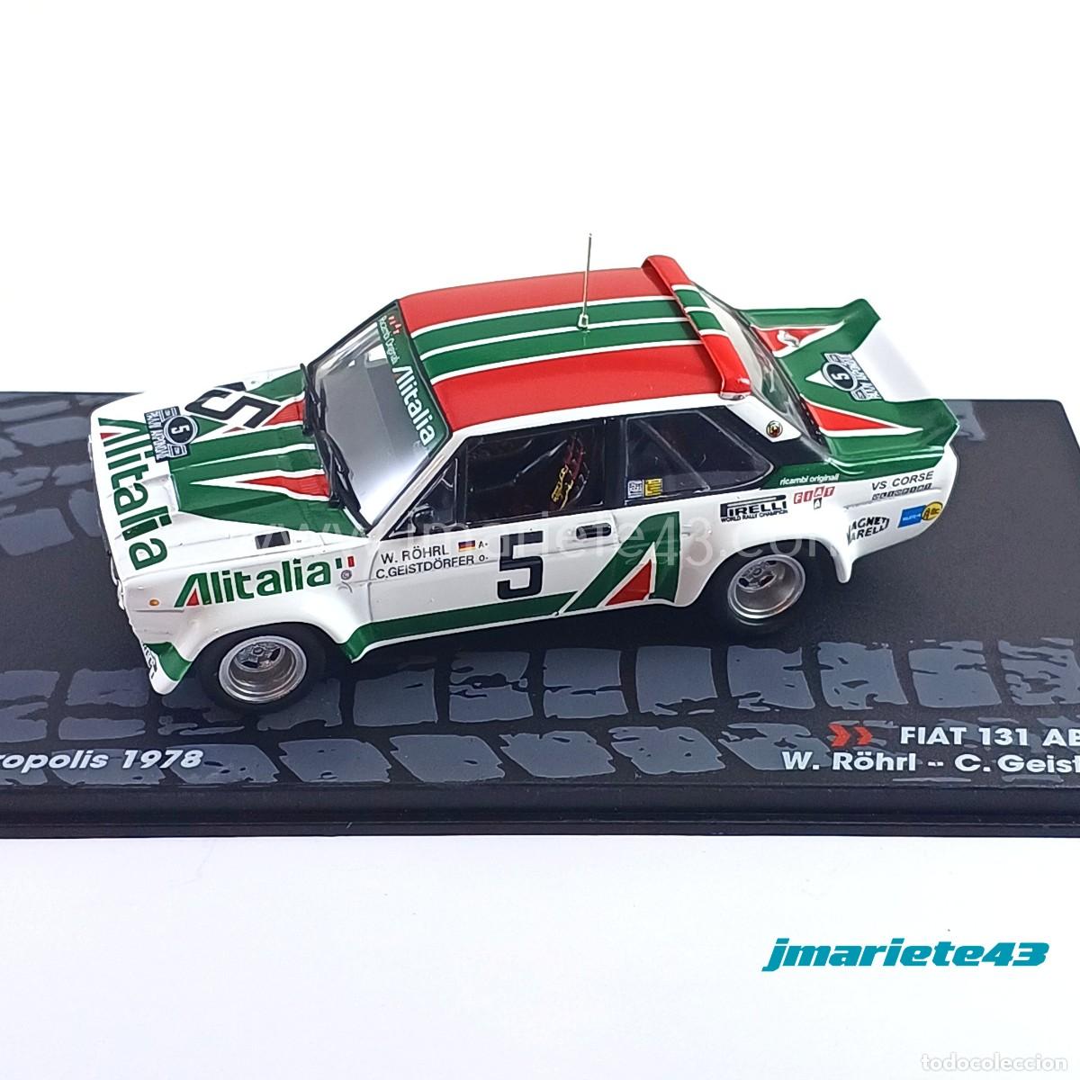 Auto in scala: Fiat 131 Abarth #5 W. R&ouml;hrl - C. Geisd&ouml;rfer Rally Acropolis 1978 1:43
