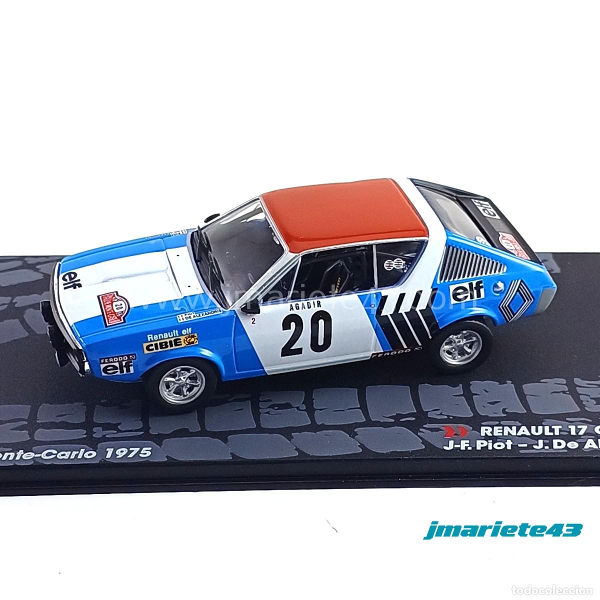 Voitures &agrave; l'&eacute;chelle: Renault 17 Gordini #20 JF. Piot - J. de Alexandris Rally Monte Carlo 1975 1:43