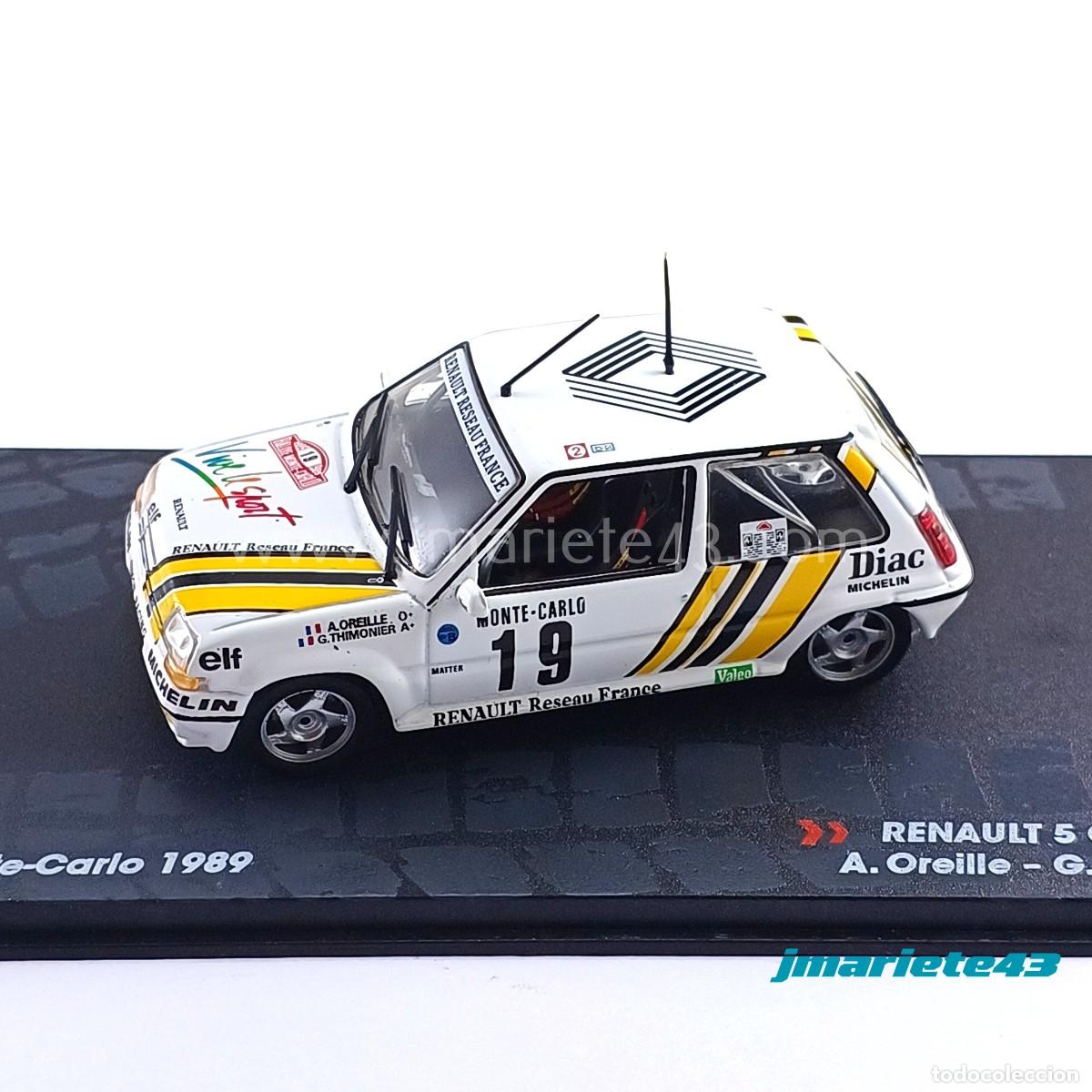 Voitures &agrave; l'&eacute;chelle: Renault 5GT Turbo #19 A. Oreille - G. Thimonier Rally MonteCarlo 1989 1:43