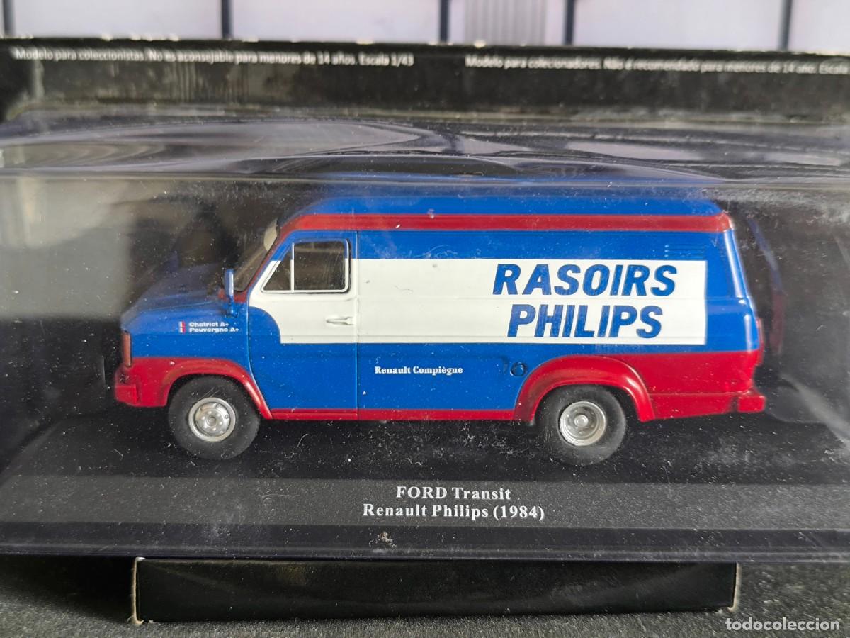 Coches a escala: Ford Transit. Renault Philips 1984. Asistencia de rally 1/43. Leer bien descripci&oacute;n.