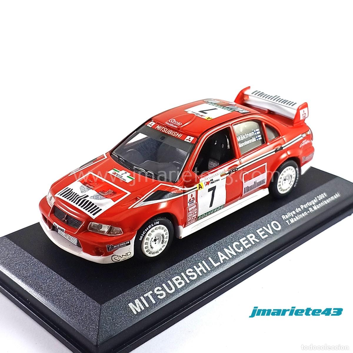 Coches a escala: Mitsubishi Lancer Evo #7 T. Makinen - R. Mannisenmaki Rally Portugal 2001 1:43