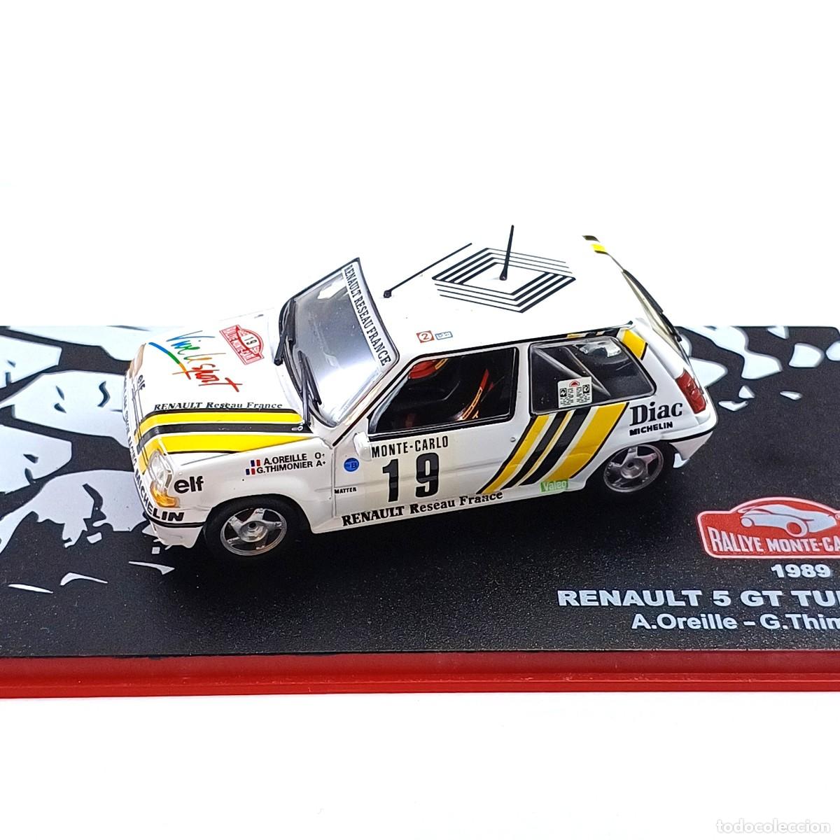 Coches a escala: Renault 5 GT Turbo #19 A. Oreille - G. Thimonier MonteCarlo 1989 1:43